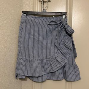 Striped Skirt with wrap around front